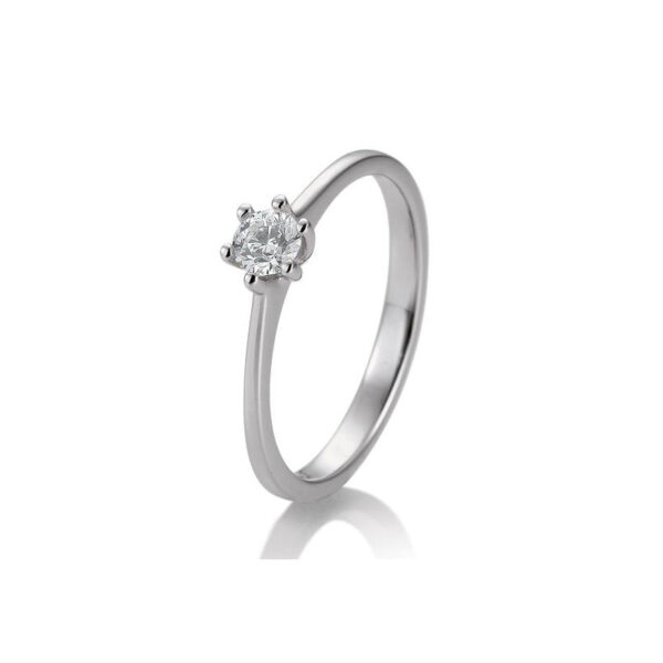 0,25 ct. H Si Bague solitaire platine 950 avec diamant 6 griffes
