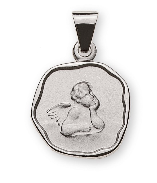Pendentif Ange or blanc 750/18 ct.