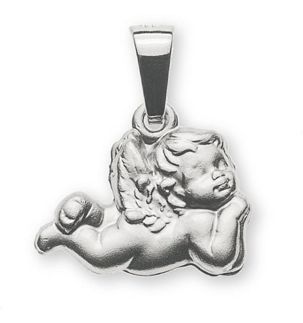 Pendentif Ange or blanc 750/18ct. sablé