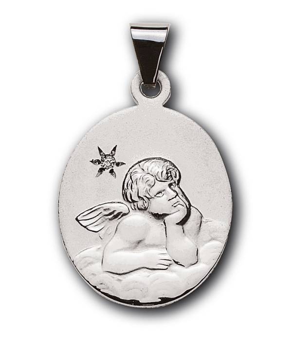 Pendentif Ange or blanc 750/18ct.