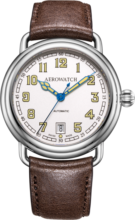 Aerowatch 1942 Automatic cuir brun
