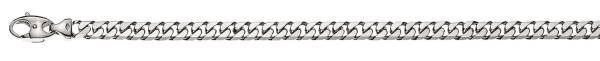 Bracelet gourmette 8-fois limée or blanc 750/18 ct. env. 6.0mm