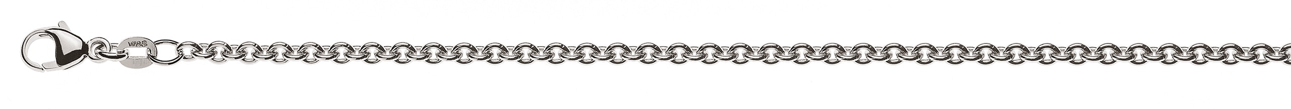 Runde Forçat-Kette aus 750er Weißgold/18 Kt. ca. 3,1 mm