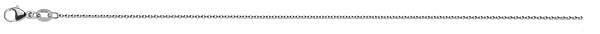 Chaîne Forçat ronde or blanc 750/18 ct. env. 1.2 mm