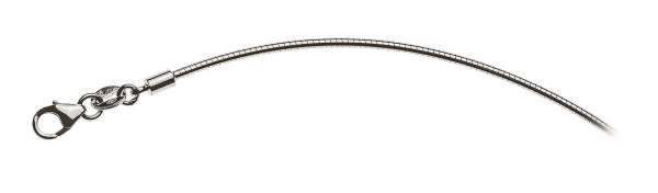 Collier Omega, or blanc 750/18 ct., env. 1.4 mm