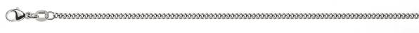 Chaîne gourmette limée, or blanc 750/18 ct., env. 2.1 mm
