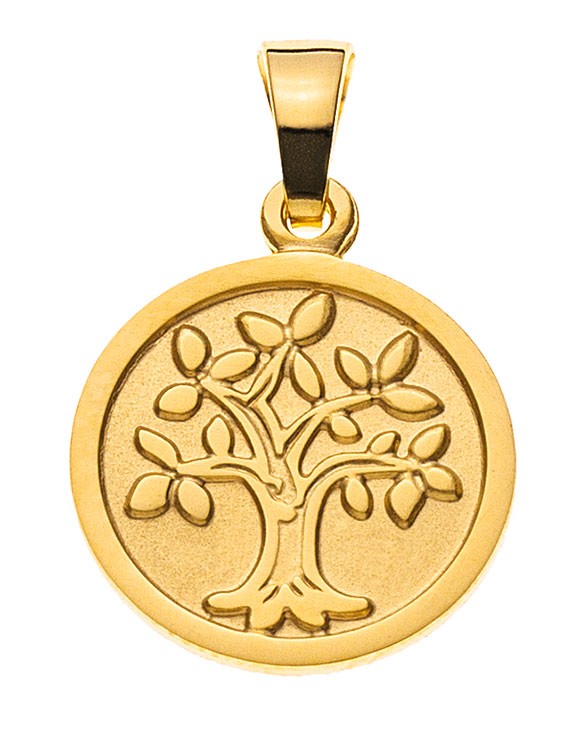 Pendentif arbre de vie, or jaune 750/ 18 ct. 12mm