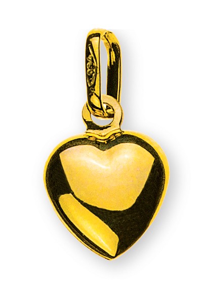 Herzanhänger, Gelbgold 750/ 18 ct., 8x8mm