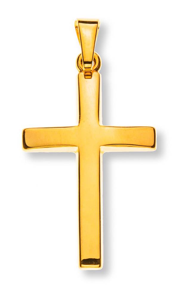 Croix, or jaune 750/ 18 ct., 22x14mm