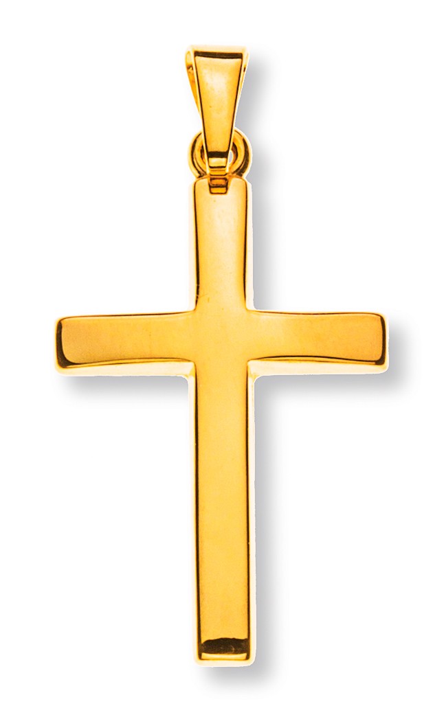 Croix, or jaune 750/ 18 ct., 22x14mm