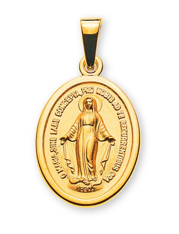 Milagrosa/Immaculata-Medaille Gelbgold 750 16mm