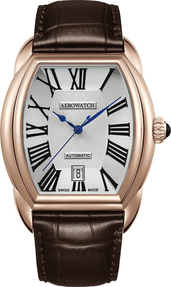 Aérowatch Streamline, automatique, bracelet en cuir brun