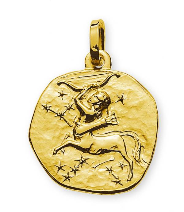 Pendentif, signe du zodiaque, Sagittaire, or jaune 750/ 18 ct.