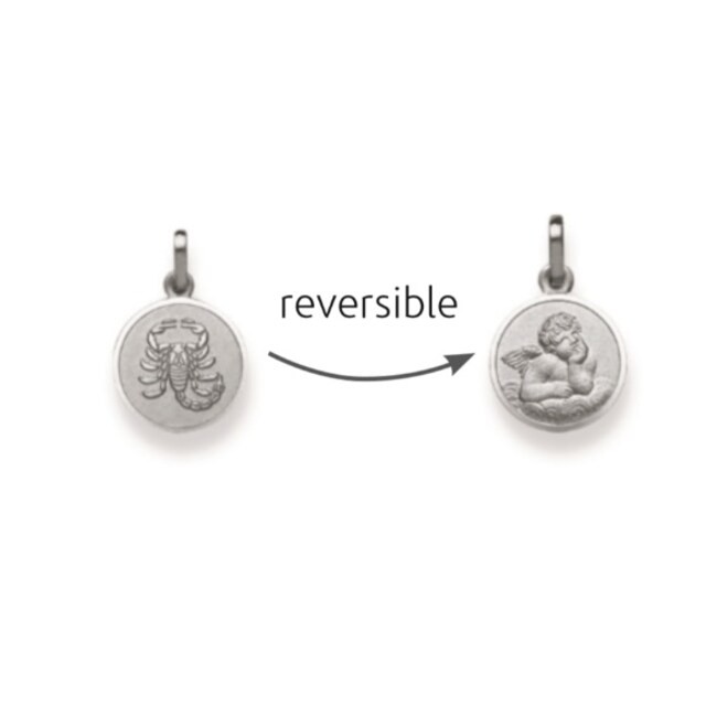 Pendentif 750/18 ct. or blanc, Signe du zodiaque Bélier