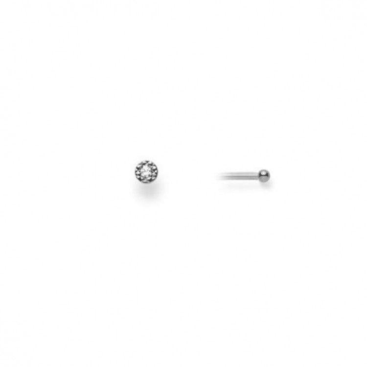 Nasenstecker aus Weißgold 750/18 ct. mit Diamant 0.01ct H/Si