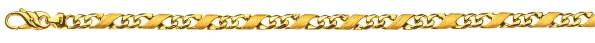 Collier Carrera, satiné/poli, or jaune 750/18 ct., env. 5.0 mm