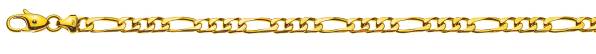 Chaîne Figaro, or jaune 750/18 ct., env. 4,5 mm
