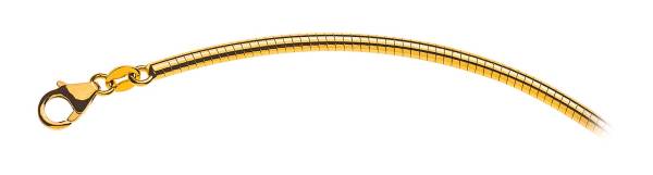 Collier Omega, or jaune 750/18 ct., env. 3.0 mm