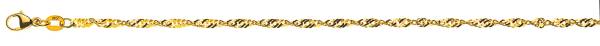 Chaîne Singapour, or jaune 750/18 ct., env. 2.4 mm