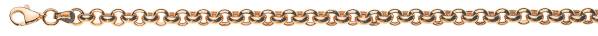 Bracelet Jaseron or rose 750/18 ct. env. 5.0 mm, semi massif, 19 cm