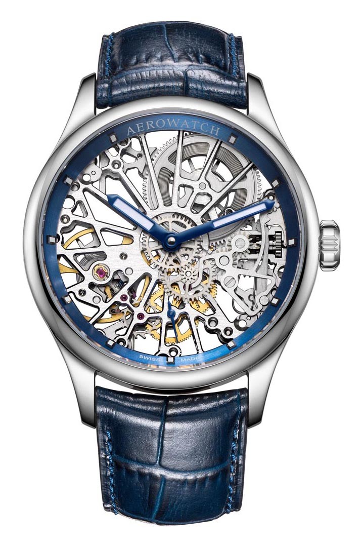 Aerowatch Renaissance Cobweb Skeleton Bleu