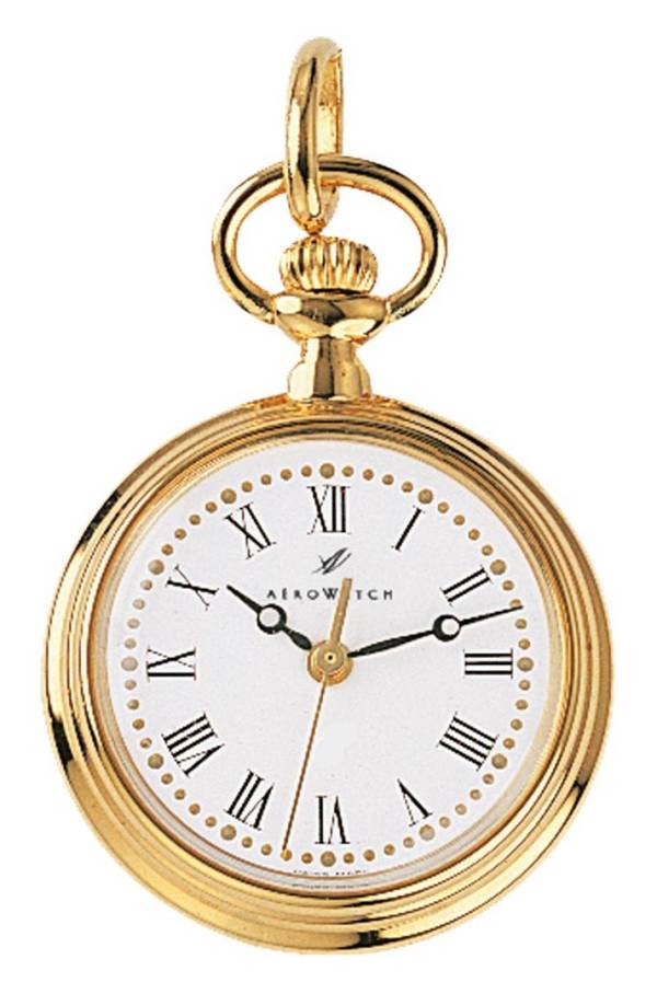 Aérowatch, montre pendentif, quartz, dorée