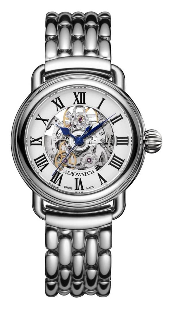 Aerowatch 1942 Skeleton Automatic bracelet acier