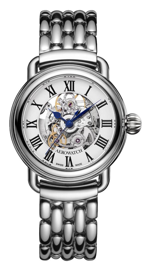 Aerowatch 1942 Skeleton Automatic bracelet acier