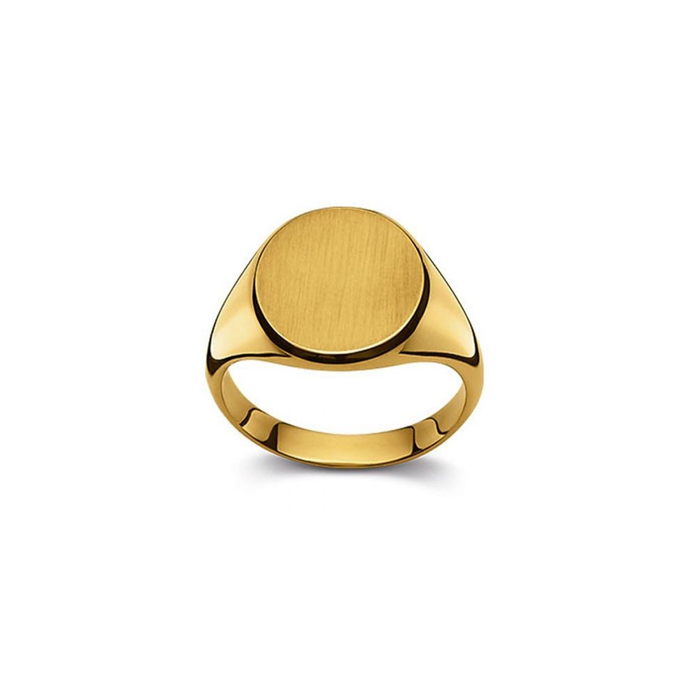 Chevalière or jaune 750/18 ct. 16 x 14 mm