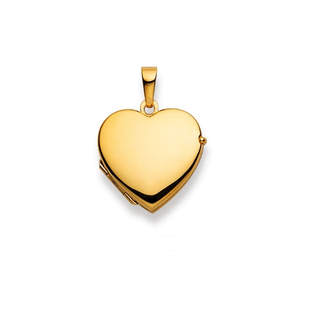 Médaillon, Cœur, porte photo, or jaune 750/ 18 ct.