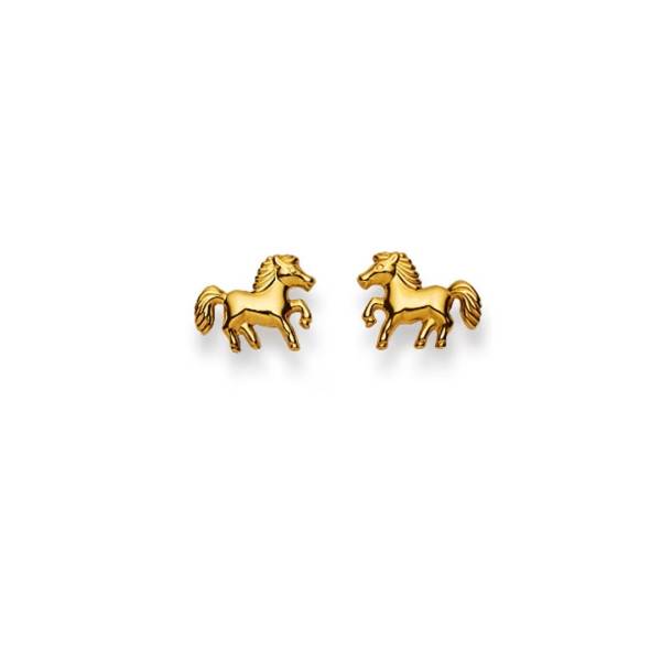Ohrstecker, Pferd, Gelbgold 750/ 18 ct.
