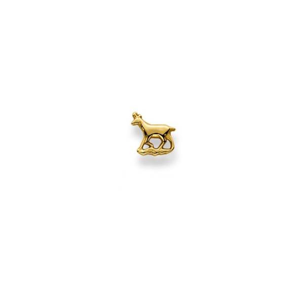 Clou d'oreille, Chamois, or jaune 750/ 18 ct.