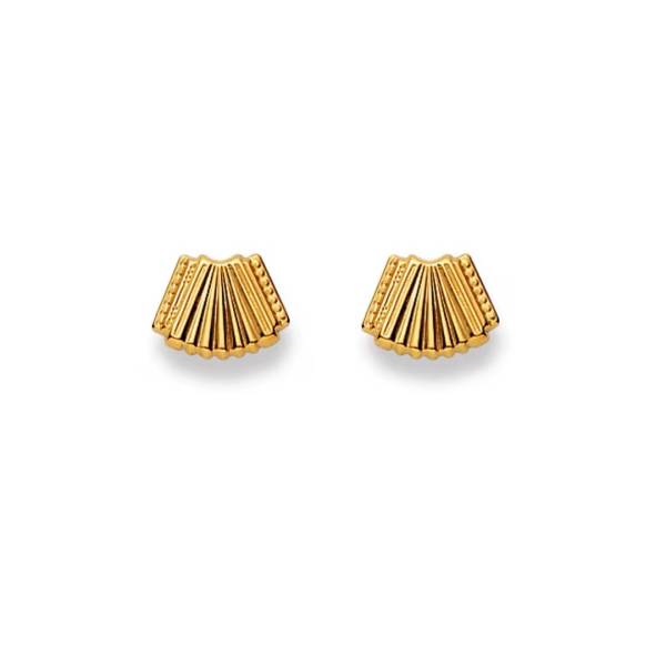 Clous d’oreilles, Accordéon, or jaune 750/ 18 ct.