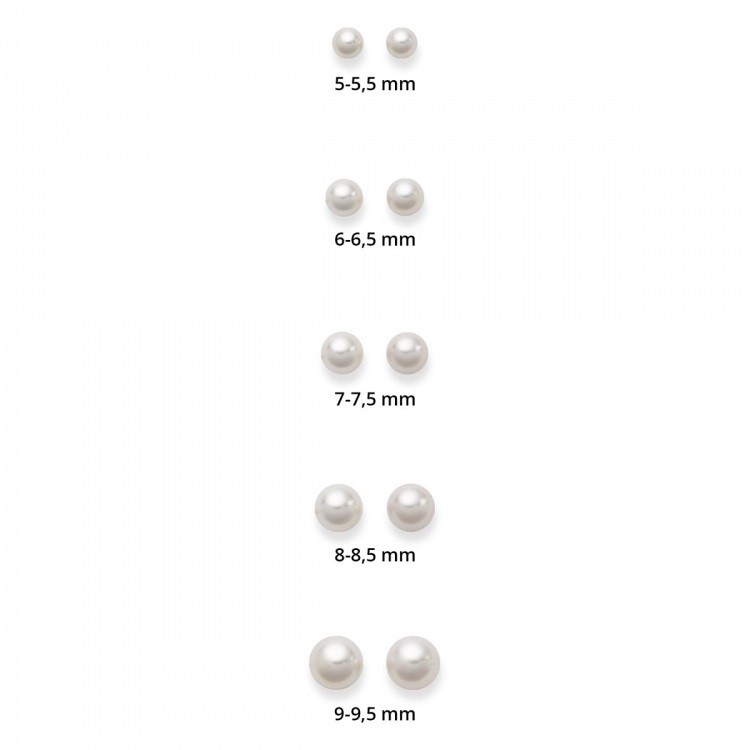 Ohrstecker, Akoya-Perlen 6-6,5 mm, Gelbgold 750/ 18 ct.