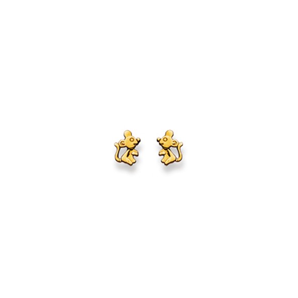 Clous d’oreilles, Souris, or jaune 750/ 18 ct.