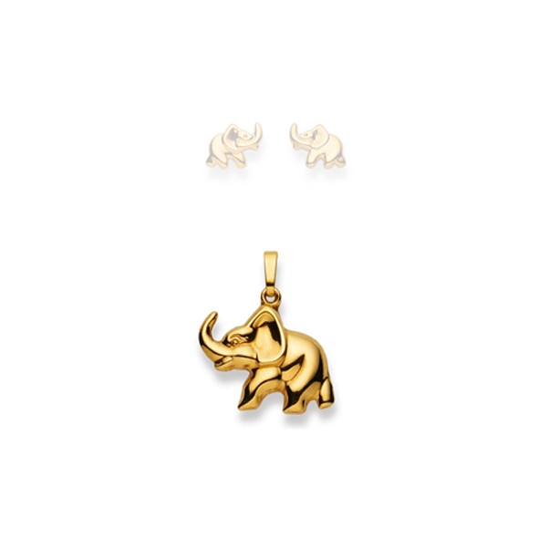Pendentif Éléphant Or 750