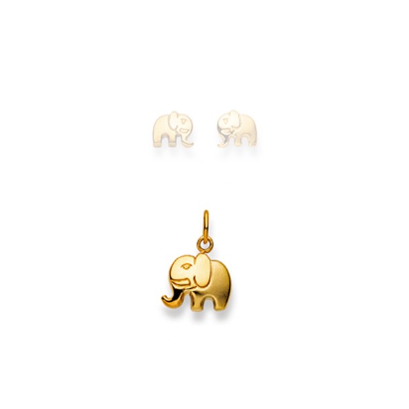 Pendentif Éléphant Or 750