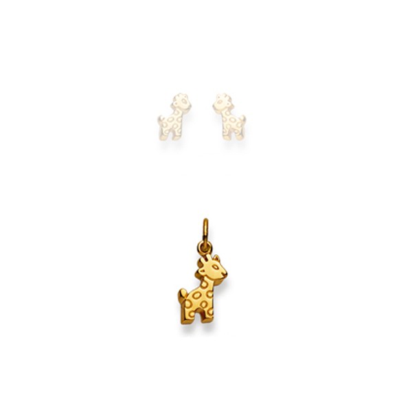 Pendentif Girafe or jaune 750/18 ct.