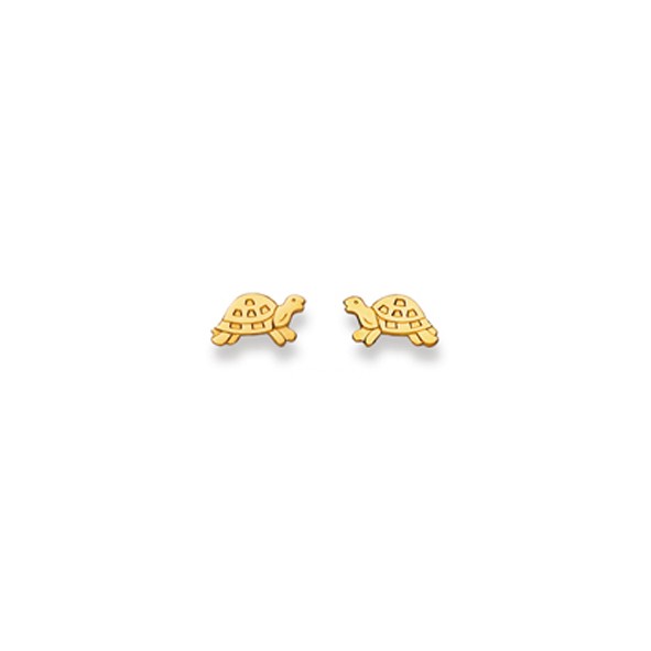 Clous d’oreilles, Tortue, or jaune 750/ 18 ct.