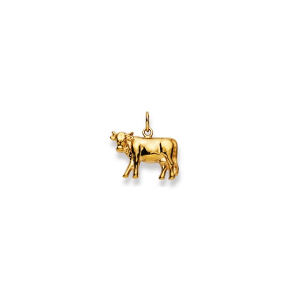 Pendentif Vache or jaune 750/18 ct.