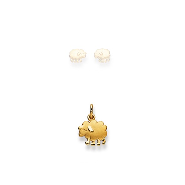 Pendentif Mouton or jaune 750/18 ct.