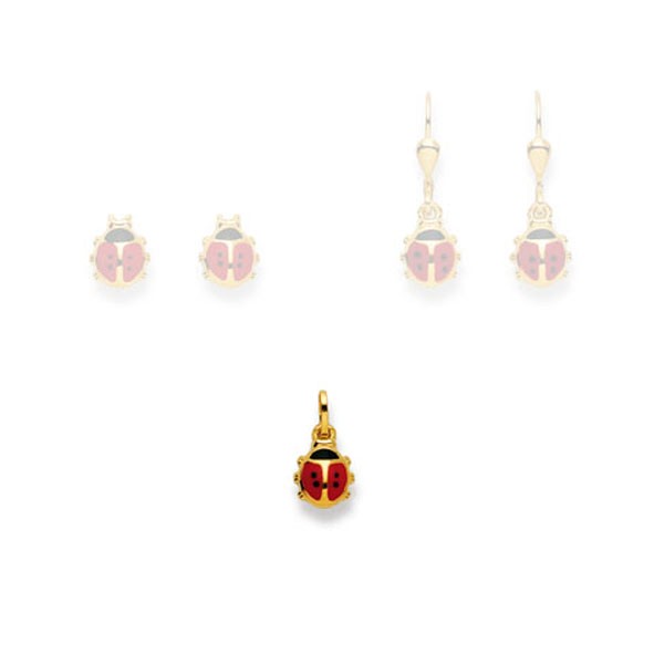 Pendentif Coccinelle Or 375 / 9 ct.