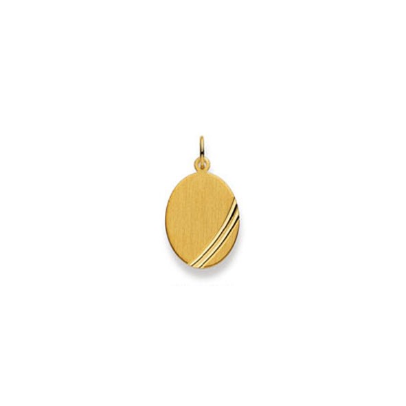 Pendentif Plaquette or jaune 750/18 ct. 16 x 13 mm