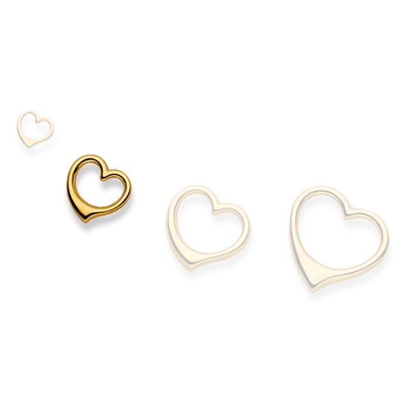 Swinging heart-Anhänger Gelbgold 750/18 ct.