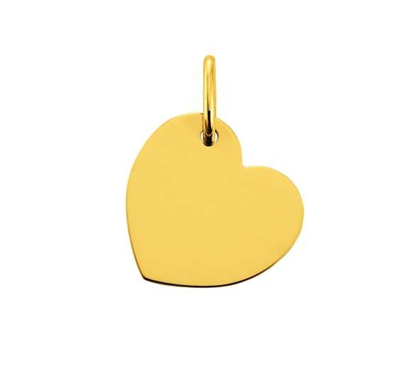 Plättchen Herz Gelbgold 750/18 ct.