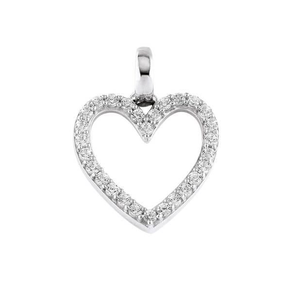 Anhänger Herz aus Weißgold 750/18 ct.