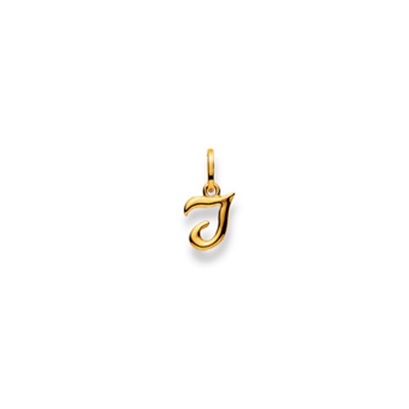 Pendentif Lettre I or jaune 750/18 ct.