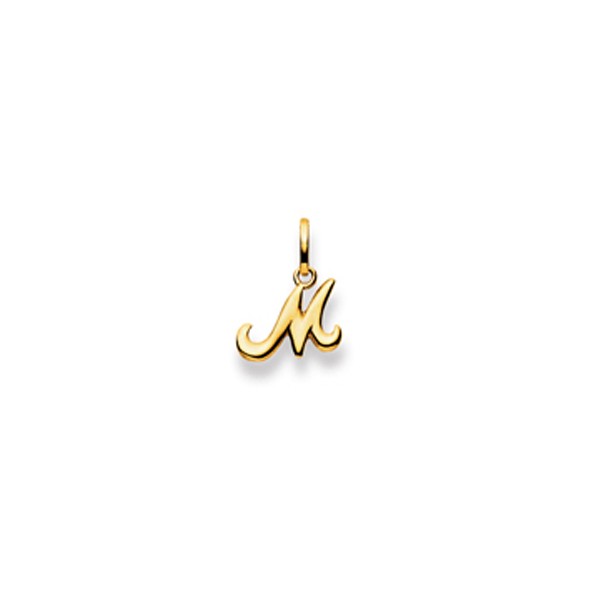 Pendentif Lettre M or jaune 750/18 ct.