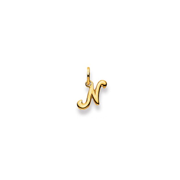 Pendentif Lettre N or jaune750/18 ct.