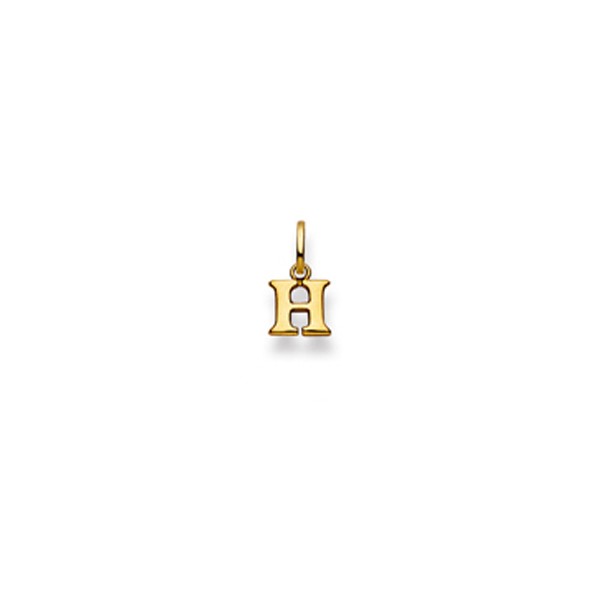 Pendentif Lettre H or jaune 750/18 ct.
